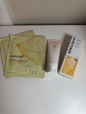 Medicube Kojic Acid Gel Masks, Aprilskin Calendula Mask & Beauty of Joseon Peel